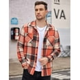 thumbnail image 6 of COOFANDY Men's Flannel Plaid Shacket - Casual Button Down, Long Sleeve Fleece Shirt Jacket with Pockets, 6 of 6