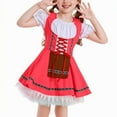thumbnail image 2 of YOUYEDIAN Kids Girls Oktoberfest Dress Short Sleece Bavarian Dirndl Dresses Trendy Party Princess Dresses Pink 3-5 Years, 2 of 6