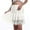 A-White86, variant on XIAONU Women's Tiered Lace Mini Skirt Elastic-Waist Sheer Skirt Feminine Romantic Summer Daily Wear