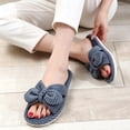 thumbnail image 5 of qILAKOG Womens Fuzzy Slippers Memory Foam Slippers Cozy Plush Home Slippers Open Toe House Shoes Indoor Outdoor Slide Slipper Home Shoes Indoor Slippers Gray 7.5-8.5, 5 of 5
