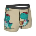 thumbnail image 4 of Uemuo Cool Dino Playing Skateboard Pattern Men's Boxer Briefs,Trunk Anti-Chafing,Comfortable, Durable, and Stylish Underwear-, 4 of 9