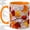 Orange, variant on Autumn Maple Leaf Accent Mug, 11oz Ceramic Coffee Cup for Fall Lovers