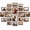 Brown, variant on 20 Pack Walnut Brown MDF Wood Picture Frame Set with Multiple Sizes
