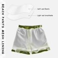 thumbnail image 5 of Kids' Beach Pants Comfortable Swim Trunks Green Dandelions Pattern Shorts for Pool Vacation and Lounge Wear 4T, 5 of 8