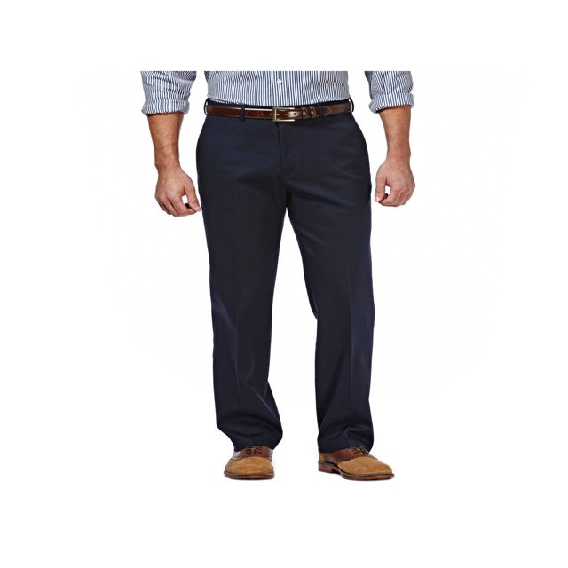 CHOK Pantalon Premium Sans Repassage Kaki à devant Plat Coupe Classique HC10884