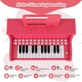 thumbnail image 4 of Costway 25 Keys Digital Piano with Music Stand Stool Lighted Keys Teaching Mode for 3+ Kids Pink, 4 of 10