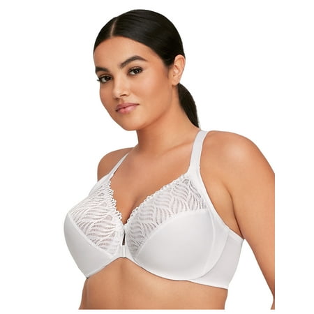 

Glamorise Full Figure Plus Size Front-Closure T-Back WonderWire Bra Underwire #1246