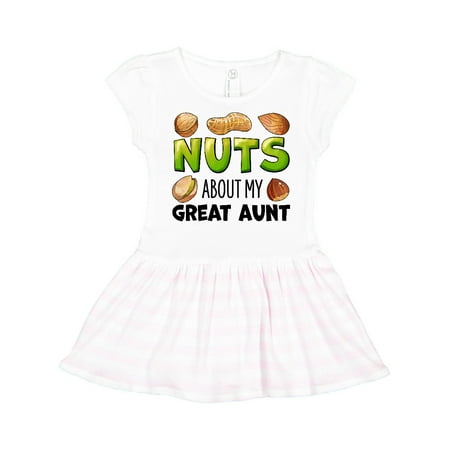 

Inktastic Nuts About My Great Aunt Peanut Almond Pistachio Gift Toddler Girl Dress
