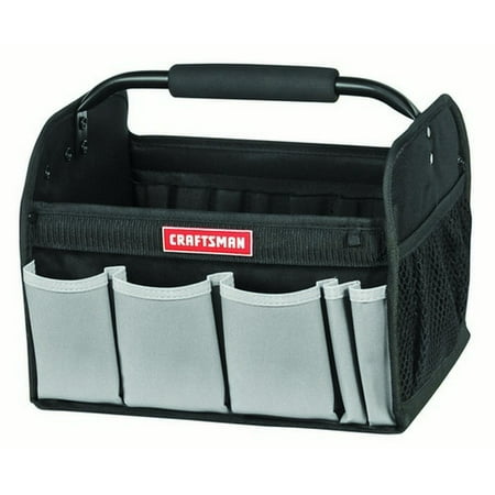 SEARS BRANDS MANAGEMENT COPR 00937548 "CRAFTSMAN" TOOL TOTE 12"- BLACK & GREY