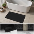 thumbnail image 3 of SIXHOME Bathroom Rugs Non Slip Bath Mat Chenille Soft Absorbent Quick Dry Bath Rugs for Bathroom Floor with Rubber Backing Machine Washable Bathmat Boho Bathroom Decor 17"x40" Black, 3 of 8
