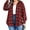 Red-Black, variant on Fantaslook Plus Size Button Down Shirts for Women Long Sleeve Plaid Flannel Shirt Casual Boyfriend Tops