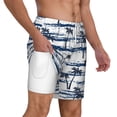 thumbnail image 2 of Balery Retro Coconut Tree Mens Swim Trunks Swim Shorts for Men Quick Dry Inseam Beach Shorts with Compression Liner Pocket-Small, 2 of 9