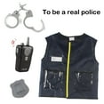 thumbnail image 2 of Toimothcn Baby Boys Girls Outfit Sets Sleeveless Career Officer Dress Up Vest Handcuffs Whistle Stage Performance Police Outfit Sets Soft Loose Festival Clothes Sets Comfy Children'S Clothing, 2 of 9