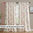 thumbnail image 4 of THD Yasmine Floral Room Darkening Rod Pocket Light Filtering Curtain Panels - Set of 2, 4 of 7