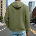 thumbnail image 6 of Paiwinds Men's Solid Color Waffle Knit Hoodie Half Zip Pullover Sweatshirt with Kangaroo Pocket Casual Long Sleeve Hooded Top, 6 of 9