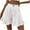 White, variant on 2026 ! 50% Off Clear! asdoklhq 2026 Summer Fall Shorts for Women $5, Womens Plus size Women's Fashion Solid Color Casual Wide Leg Ruffle Loose High Waist Shorts Pants