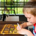 thumbnail image 4 of LED Note Board with 7 Colors Pen Magic Writing Drawing Board Glowing Acrylic Message Marker Board with Light LED Illuminated Drawing Board&nbsp; (Small), 4 of 8