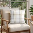 thumbnail image 4 of 26x26 Pillow Covers Set of 2, Yellow Brown Check Square Throw Pillow Covers for Couch/Sofa/Living Room, Farmhouse Line Buffalo Plaid Decorative Soft Pillowcases for Couch Throw Pillows, 4 of 9