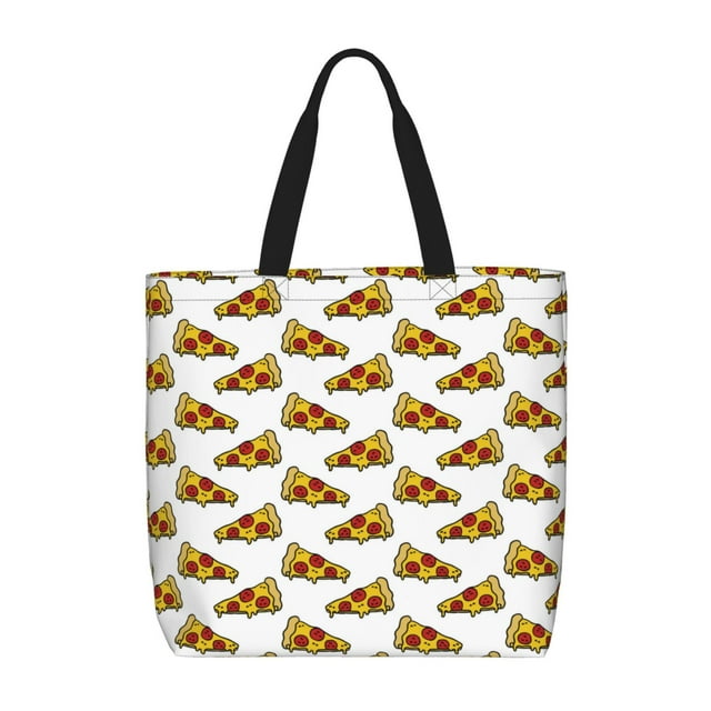 Balery Pizza Bolsa de Mano para Mujeres con Cremallera, Bolsa de Gimnasio con Compartimentos, Bolsa para Laptop, Bolsa para Trabajo