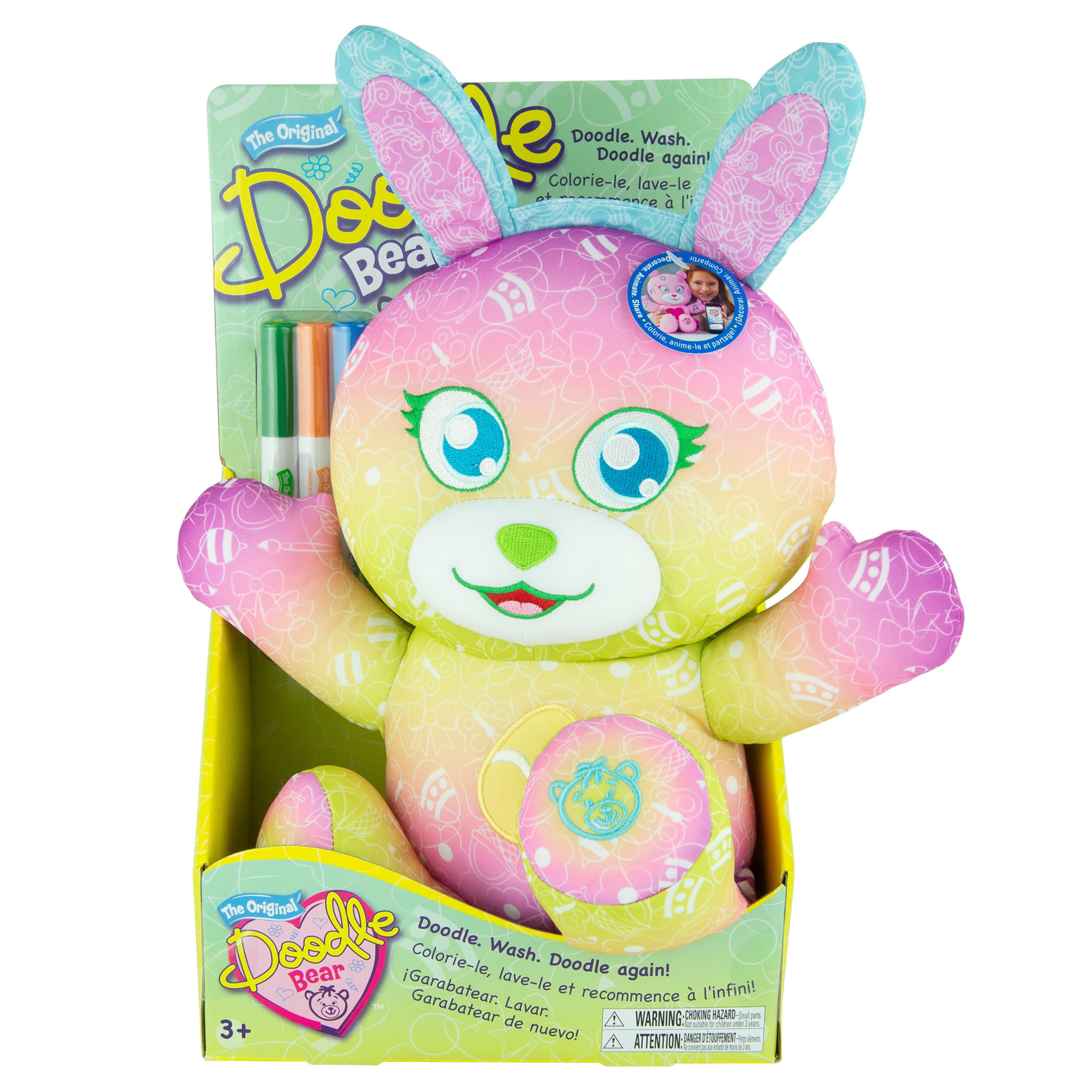  LAMAZE The Original Doodle Bear 14ʺ Plush Toy with 3 Washable  Markers - Fashion : Toys & Games