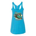 thumbnail image 2 of Wild Bobby, 1946 Vintage Ford Woody Chasing Waves Cars and Trucks Tri-Blend Racerback Tank Top, Vintage Turquoise, X-Large, 2 of 3