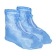 thumbnail image 4 of Uxcell Waterproof Shoes Cover Reusable Non Slip Rain Overshoes with Zipper, Blue (L), 4 of 6