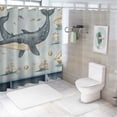 thumbnail image 7 of Orinice Whale Ship Space Art Bathroom Decor Set Polyester Fabric Shower Curtain for Bathroom Decoration with Hooks 69x72, 7 of 7
