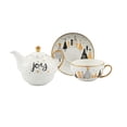 thumbnail image 3 of Tetera con taza de té y platillo Taza de café de cerámica Regalo Taza de jugo Única Tierra de nieve, 3 of 9