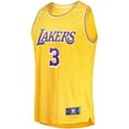 thumbnail image 2 of Men's Fanatics Anthony Davis Gold Los Angeles Lakers Fast Break Replica Player Jersey - Icon Edition, 2 of 3