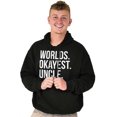 thumbnail image 5 of Worlds Okayest Uncle Niece Nephew Fun Hoodie Hooded Sweatshirt Men Brisco Brands S, 5 of 5