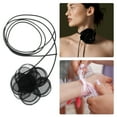 thumbnail image 3 of Unique Bargains 1Pc Choker Necklace Grace Rose Bandages Wrap Around Wrist Bracelet Black, 3 of 6
