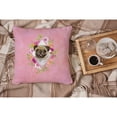thumbnail image 4 of Carolines Treasures CK4174PW1414 Fawn Pug Pink Flowers Fabric Decorative Pillow  14Hx14W multicolor, 4 of 4