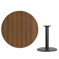 thumbnail image 3 of Flash Furniture 42'' Round Walnut Laminate Table Top with 24'' Round Table Height Base, 3 of 3