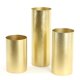 thumbnail image 2 of Koyal Wholesale Brass Brushed Metal Cylinder Vases, Candle Holders Set of 3, 2 of 4