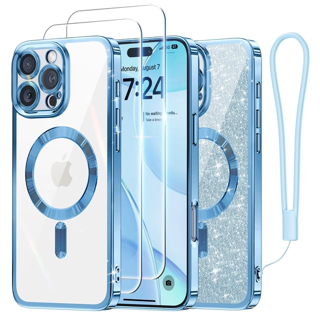 Funda Meifigno para iPhone 16 Pro de 6,3 pulgadas con MagSafe y 2 protectores