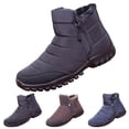 thumbnail image 4 of NOKIO Fashion Winter Men Snow Boots Thick Soled Non Slip Waterproof Upper Solid Side Zipper High Top Plush For Warm And Comfort Men'S Insulated Winter Boots, 4 of 5