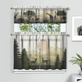 thumbnail image 2 of Kitchen Curtains Forest Sunset,Farmhouse Kitchen Curtains Sets for Windows,Sunset Kitchen Curtain Sink Window Valance 3 Piece Set,Retro Kitchen Decor for Living Room 54x36 Inches, Sunset1, 2 of 5