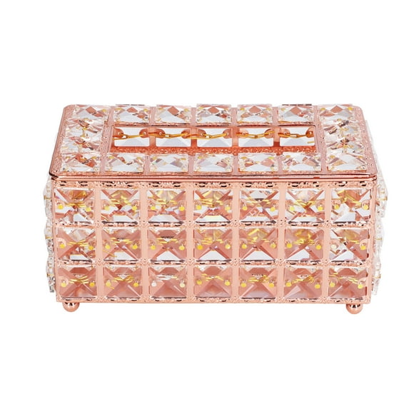Soporte para caja de pañuelos de oro rosa de moda