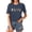 Navy, variant on Womens Short Sleeve Tunic Top Crew Neck Highland Cattle Print Fashion 2026 Tees Basic Loose Summer Trendy T Shirts