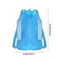 thumbnail image 3 of Ovzne Outdoor Beach Bag - Large Capacity Nylon Mesh Bag For Children's Beach Toys, Sand Tools Storage, Breathable Drawstring Backpack 22X17X1Cm, 3 of 6