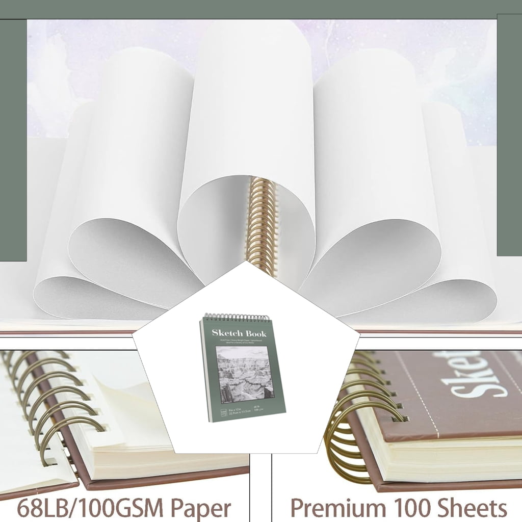 Art Drawing Pad Sketchbook Strong Binding High Density Paper Resists Bleed
