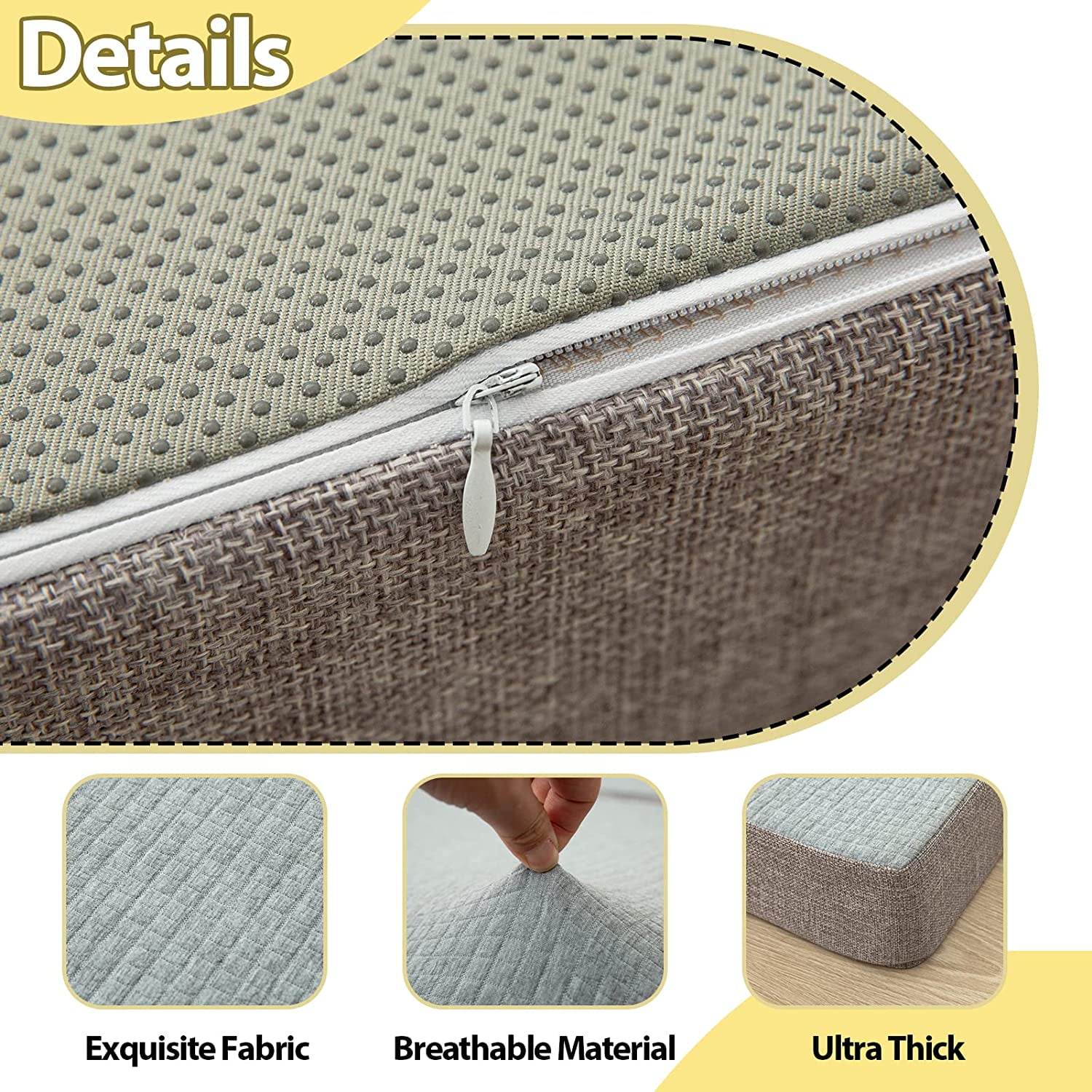 MAXYOYO 6" Foldable Twin Soft and Comfortable Foam Mattress with Washable Cover
