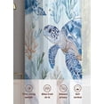 thumbnail image 6 of Underwater Sea Sheer Curtains 108 Inch Long 2 Panels, Turtles Jellyfish Corals Summer Marine Life Light Filtering Rod Pocket Curtains, Sheer Voile Drapes for Living Room Bedroom, 52"x108", 6 of 8