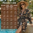 thumbnail image 7 of Xoenoiee Mushroom Leaves Print Summer Dresses for Women 2026 Button Down Swimsuit Coverup Long Sleeve Tshirt Dresses Casual Mini Beach Dress Vacation Outfit, S, 7 of 7