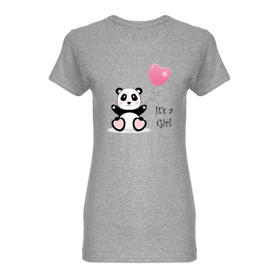 Cute Panda It's A Girl Shaped Tee Women's -Image by Shutterstock