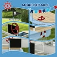 thumbnail image 6 of Outsunny Wooden Sandbox with Pirate Ship Design for 3-7 Years, Blue, 6 of 9