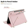 thumbnail image 3 of TECH CIRCLE Handbag Case for Galaxy Tab S10 Plus/S9 FE Plus/S9 Plus 12.4" Case with Pencil Holder,Folio Stand PU Leather Crossbody Shoulder Hand Strap Card Pockets Magnetic Envelope Wallet Cover,Pink, 3 of 7