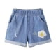 thumbnail image 1 of Odeerbi 3-13 Años Niñas Verano Pantalones Cortos de Denim Impresión Linda Jean Pantalones Cortos Casuales Cómodos Respirables, 1 of 3