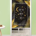 thumbnail image 4 of Cortina Noren de media puerta con estampado de luna de inspiración japonesa para dormitorio y cocina, 85 x 120 cm, acento decorativo, 4 of 8