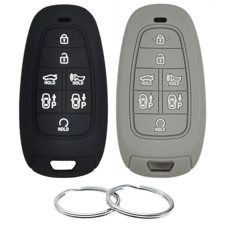 REPROTECTING Silicone Rubber Key Fob Cover Compatible with 7 Buttons 2019 2020  2021 Hyundai Sonata Nexo 2022 Hyundai Tucson TQ8-F08-4F28 95440-L1500 